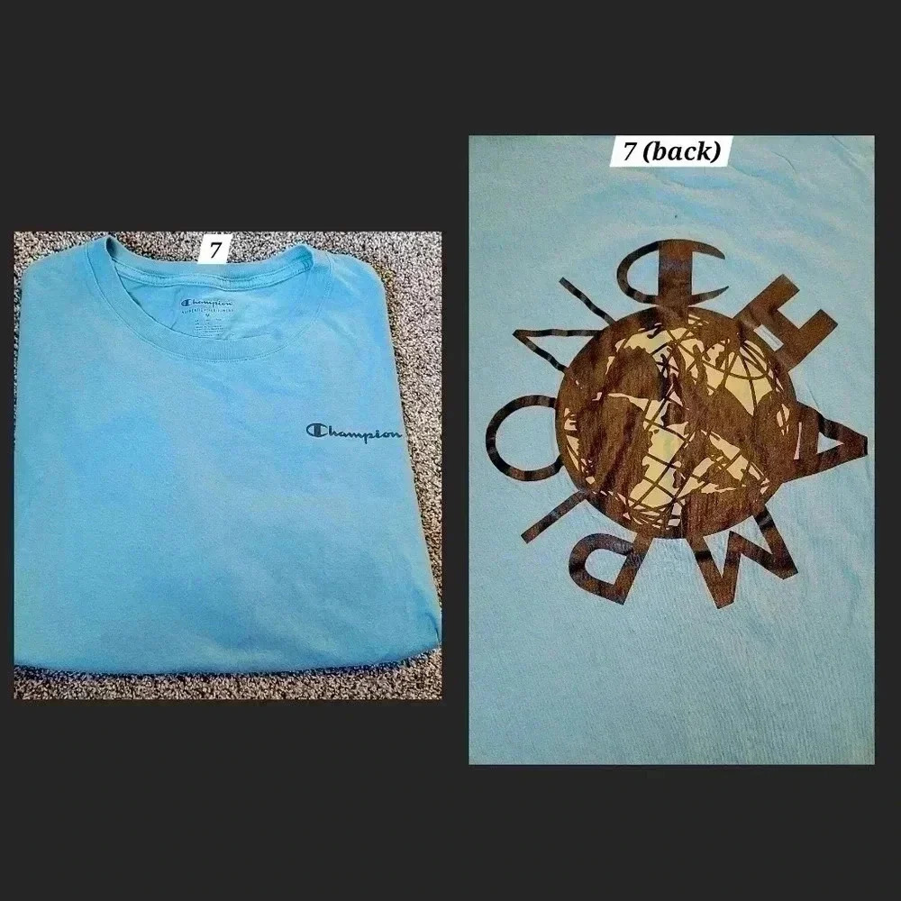 NWOT Champion t-shirt, Teal, short sleeve, mens size MEDIUM - Picture 3 of 3